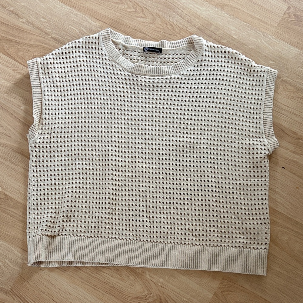 Chic Cream Knit Women's Sweater